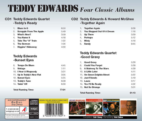 Teddy Edwards : Four Classic Albums (2xCD, Comp, RM)