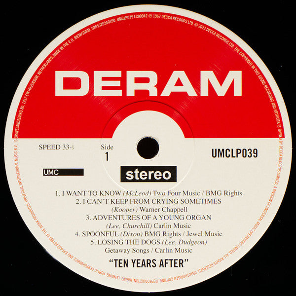 Ten Years After : Ten Years After (LP, Album, RE, 180)