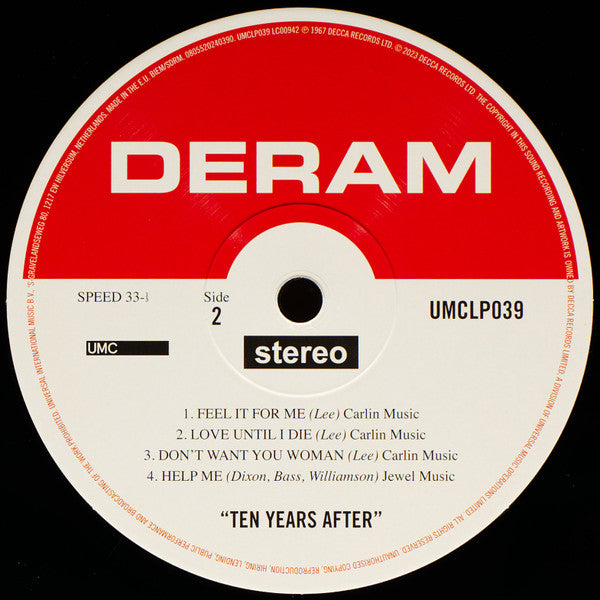 Ten Years After : Ten Years After (LP, Album, RE, 180)
