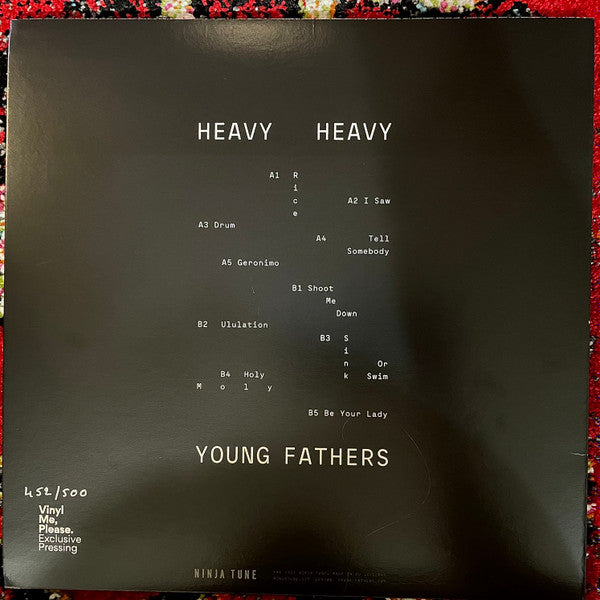 Young Fathers : Heavy Heavy (LP, Album, Club, Num, Gra)