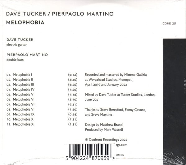 Dave Tucker (2) / Pierpaolo Martino : Melophobia (CD, Album, Ltd)