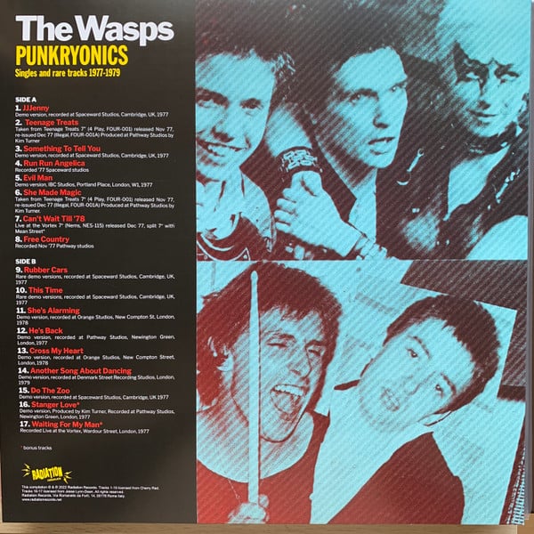 The Wasps : Punkryonics - Singles & Rare Tracks 1977-1979 (LP, Comp, Ltd, Tra)