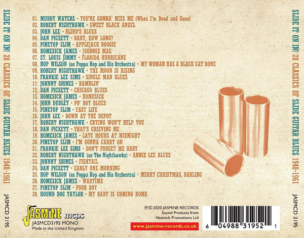 Various : Slide It On In! - 28 Classics Of Slide Guitar Blues, 1948-1961 (CD, Comp, Mono)