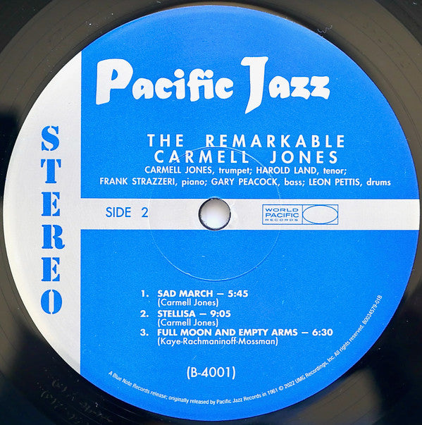 Carmell Jones Featuring Harold Land : The Remarkable Carmell Jones (LP, Album, RE, 180)