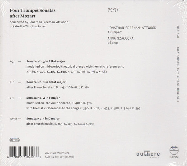 Jonathan Freeman Attwood, Anna Szałucka : Four Trumpet Sonatas After Mozart (CD, Album)
