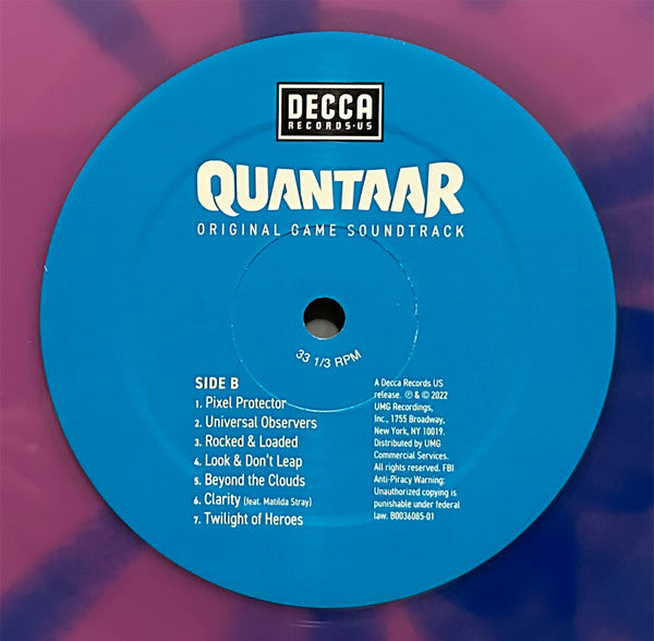 Cody Matthew Johnson, Jeff Rona, Alec Justice : Quantaar (Original Game Soundtrack) (LP, Pin)
