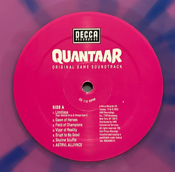 Cody Matthew Johnson, Jeff Rona, Alec Justice : Quantaar (Original Game Soundtrack) (LP, Pin)