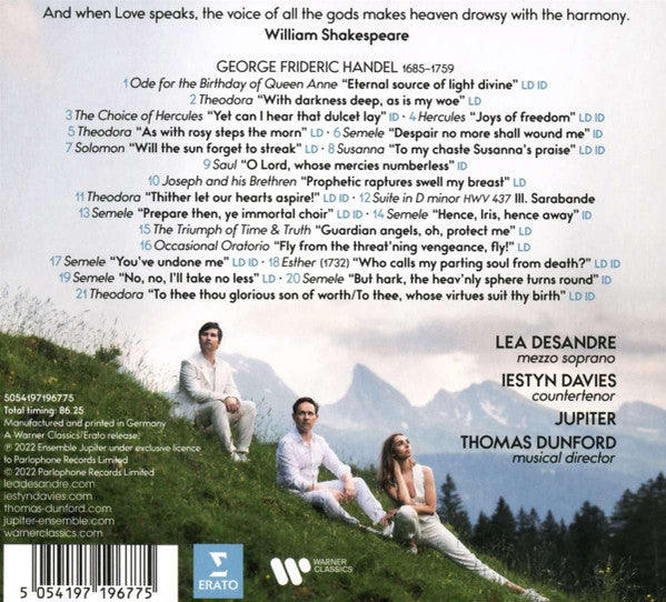 Georg Friedrich Händel, Lea Desandre, Iestyn Davies, Thomas Dunford, Jupiter (55) : Eternal Heaven (CD)