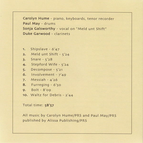 Carolyn Hume & Paul May : By Lakes Abandoned (CD, Album)