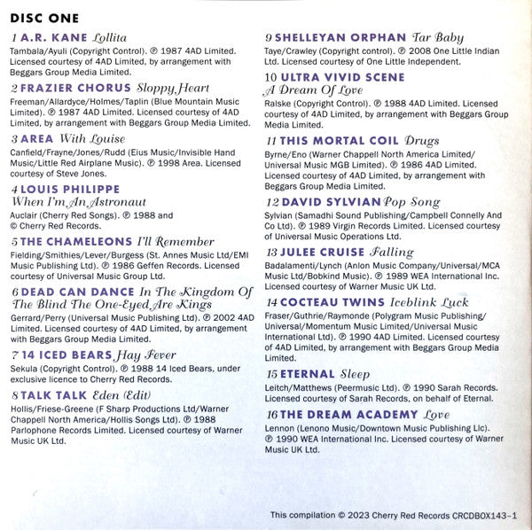 Various : Cherry Stars Collide: Dream Pop, Shoegaze & Ethereal Rock 1986-1995 (4xCD + Box, Comp)