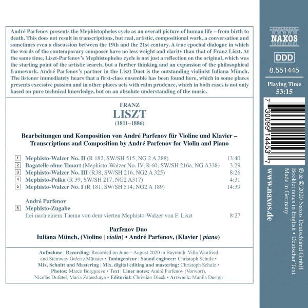 Parfenov Duo : Liszt Imagination - Mephisto Waltz On String (CD, Album)