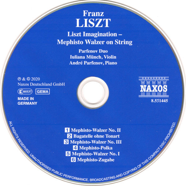 Parfenov Duo : Liszt Imagination - Mephisto Waltz On String (CD, Album)