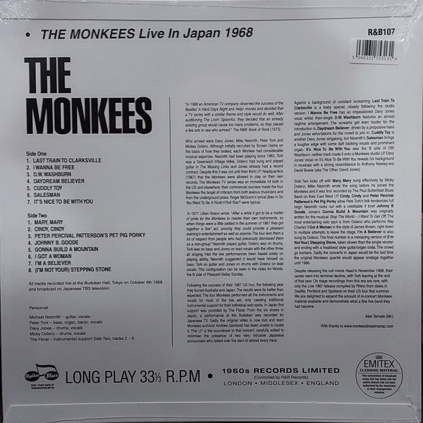 The Monkees : Live In Japan 1968 (LP, Mono, Unofficial)