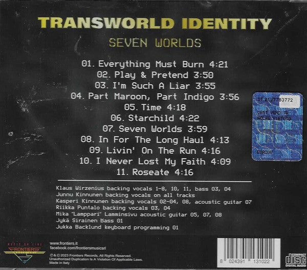 Transworld Identity : Seven Worlds (CD, Album)