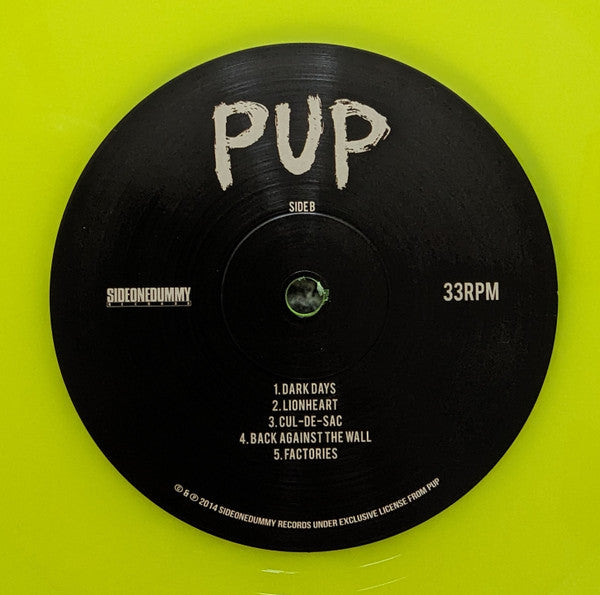 Pup (3) : Pup (LP, Album, Ltd, RP, Yel)