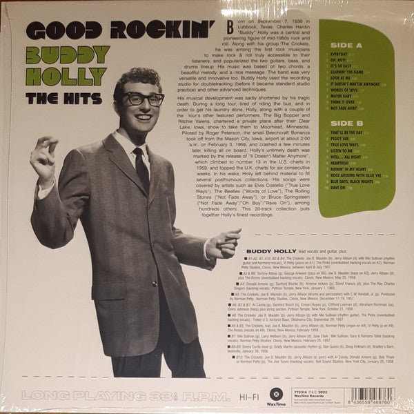 Buddy Holly : Good Rockin' - The Hits (LP, Comp, Ltd, RE, 180)