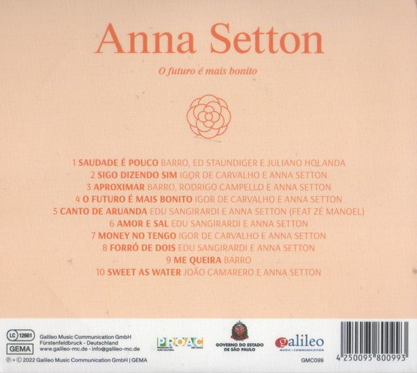 Anna Setton : O Futuro é Mais Bonito (CD, Album, Dig)