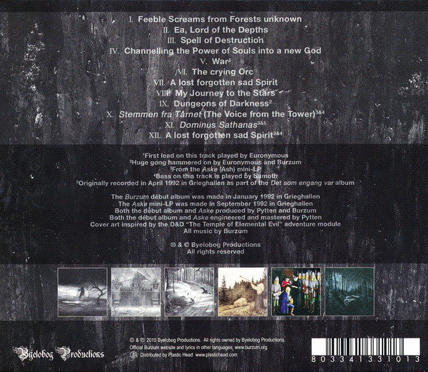 Burzum : Burzum / Aske (CD, Comp, RE, Sli)