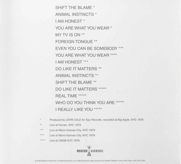 Model Citizens (3) : NYC 1978-1979 (CD, Album, RE)
