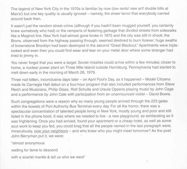 Model Citizens (3) : NYC 1978-1979 (CD, Album, RE)