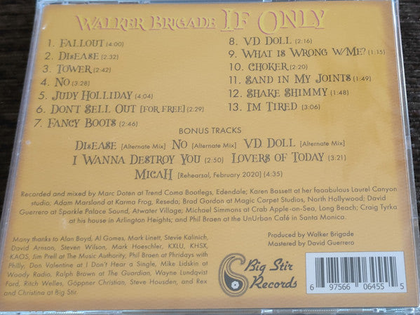 The Walker Brigade : If Only (CD, Album)
