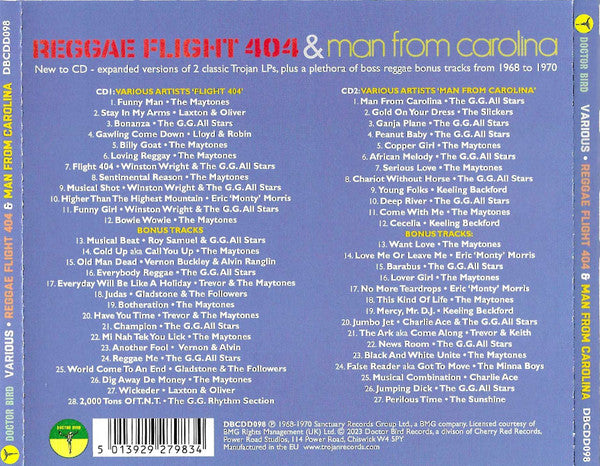 Various : Reggae Flight 404 & Man From Carolina  (2xCD, Comp)