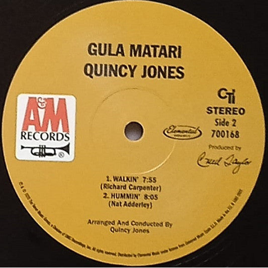 Quincy Jones : Gula Matari (LP, Album, RE, Gat)