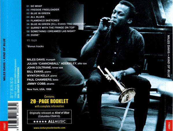 Miles Davis : Kind Of Blue (CD, Album, RE)