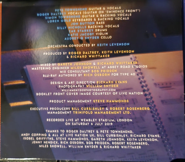 The Who : With Orchestra Live At Wembley (2xCD, Album + Blu-ray, Blu-ray-A, Multichannel)