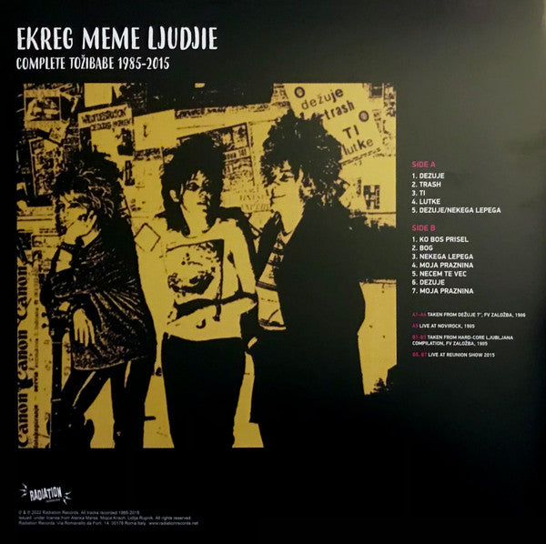 Tožibabe : Ekreg Meme Ljudjie • Complete Tožibabe 1985-2015 (LP, Comp, Ltd, Tra)