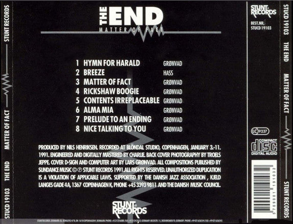 The End (22) : Matter Of Fact (CD, Album)