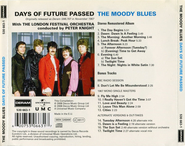 The Moody Blues With The London Festival Orchestra Conducted By Peter Knight (5) : Days Of Future Passed (CD, Album, RE, RM)