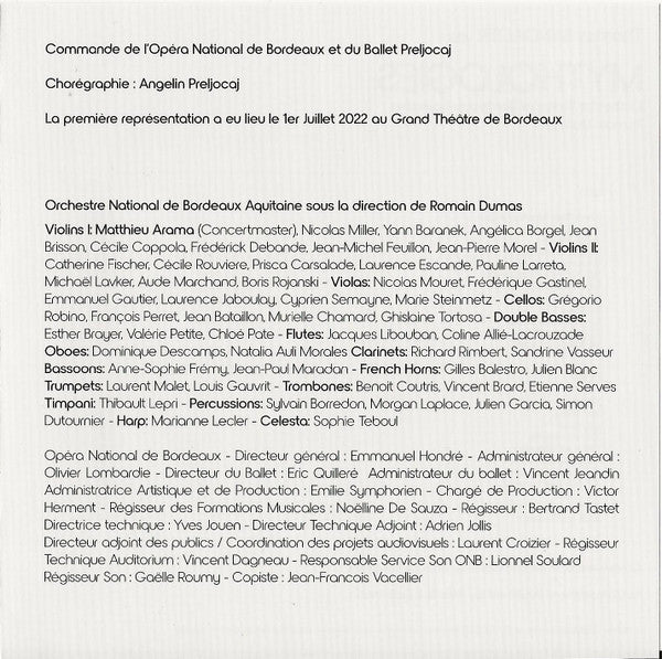 Thomas Bangalter, Orchestre National Bordeaux Aquitaine, Romain Dumas : Mythologies (2xCD, Album)