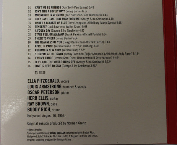 Ella Fitzgerald & Louis Armstrong : Ella & Louis (CD, Comp, RE, RM, Dig)