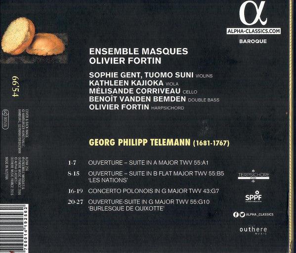 Georg Philipp Telemann, Ensemble Masques, Olivier Fortin : Le Théâtre Musical De Telemann (CD)