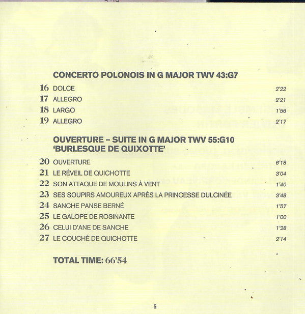 Georg Philipp Telemann, Ensemble Masques, Olivier Fortin : Le Théâtre Musical De Telemann (CD)
