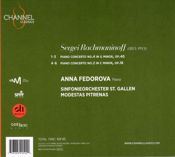 Sergei Rachmaninoff, Anna Fedorova, Sinfonieorchester St. Gallen, Modestas Pitrėnas : Piano Concertos Nos. 2 & 4 (CD, Album)