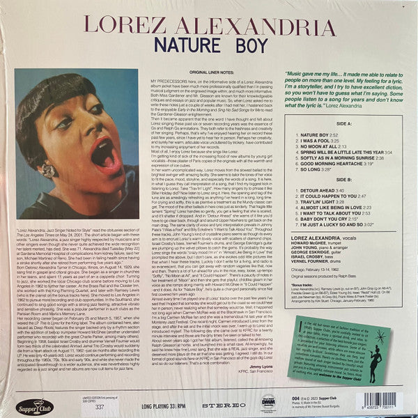 Lorez Alexandria : Nature Boy (LP, Album, Ltd, Num, RE)
