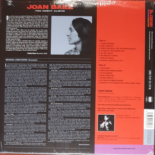 Joan Baez : Joan Baez The Debut Album (LP, Album, Ltd, RE, 180)