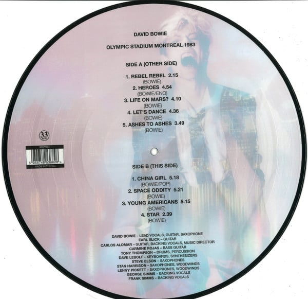 David Bowie : Live In Montreal 1983 (LP, Album, Pic, Unofficial)