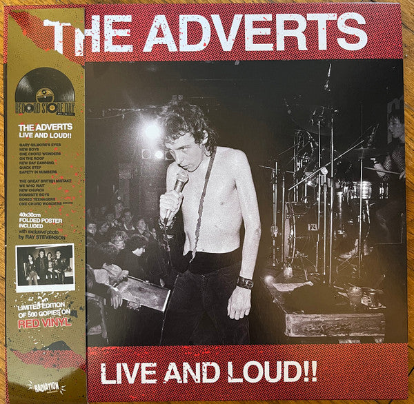 The Adverts : Live And Loud!! (LP, Album, RSD, Ltd, RE, Red)