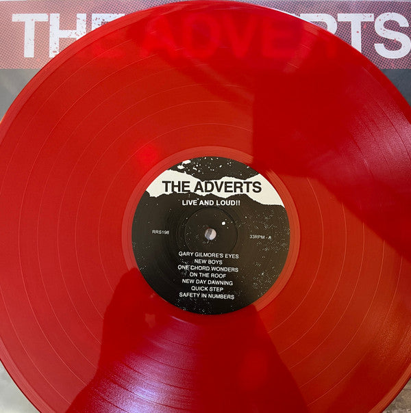 The Adverts : Live And Loud!! (LP, Album, RSD, Ltd, RE, Red)