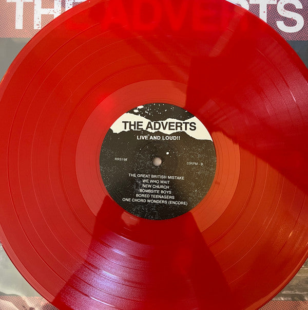 The Adverts : Live And Loud!! (LP, Album, RSD, Ltd, RE, Red)
