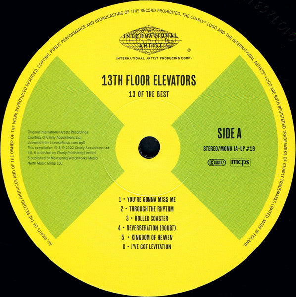 13th Floor Elevators : 13 Of The Best (LP, Comp, 180)