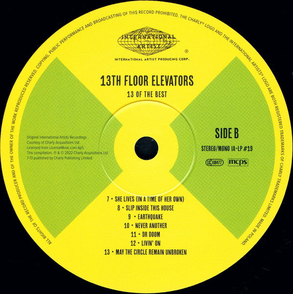 13th Floor Elevators : 13 Of The Best (LP, Comp, 180)