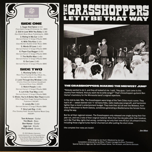 The Grasshoppers (10) : Let It Be That Way (LP, Comp, Mono)