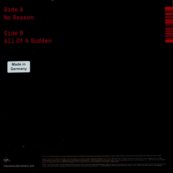 The Chemical Brothers : No Reason (12", Single, Ltd, Red)