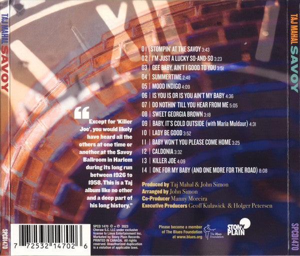 Taj Mahal : Savoy (CD, Album)