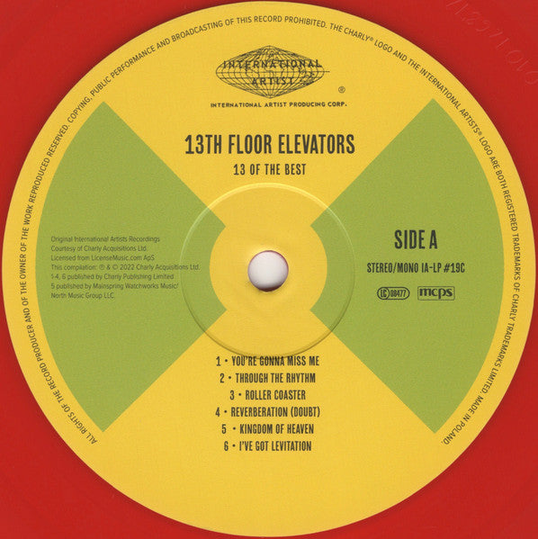 13th Floor Elevators : 13 Of The Best (LP, Comp, Mono, Red)