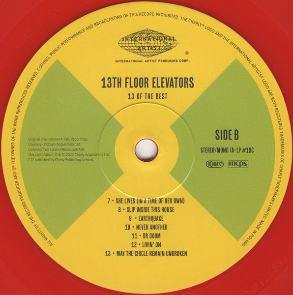 13th Floor Elevators : 13 Of The Best (LP, Comp, Mono, Red)